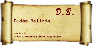 Dudás Belinda névjegykártya