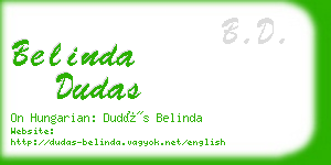 belinda dudas business card